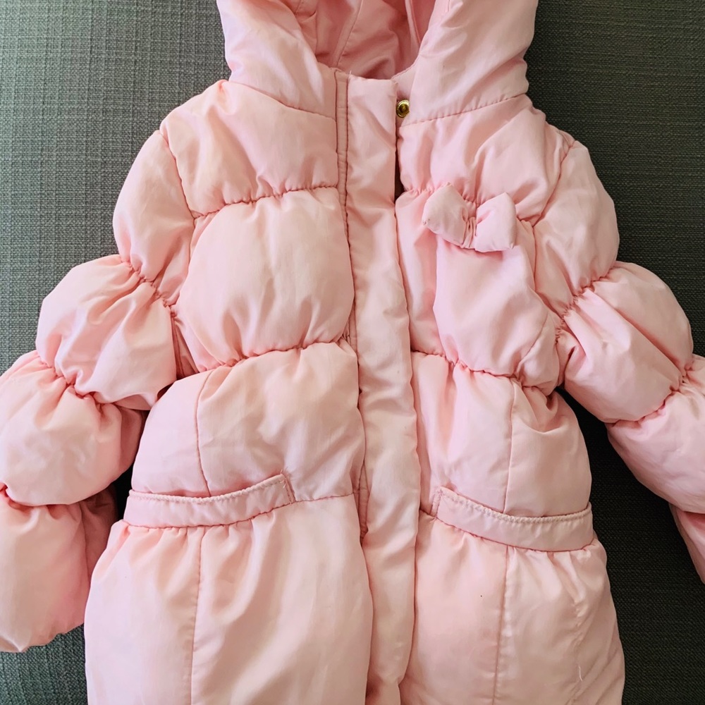 Zara baby pink puffer jacket